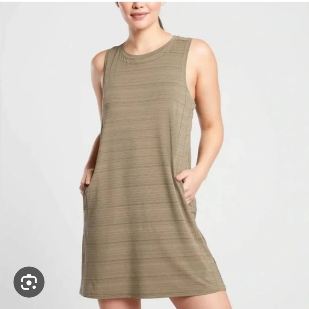 Athleta Shadow Olive Green Women's Tank Dress
